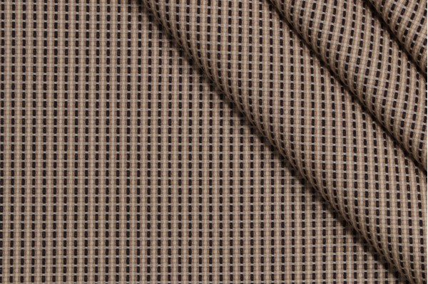 Scalamandre Bison Weave Woven Upholstery Fabric in Navy/Camel