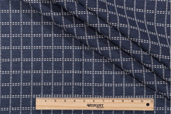 Click for 3 Yards Bella Dura Motthaven Woven Polyolefin Outdoor Fabric in Indigo Bella Dura Motthaven Woven Polyolefin Outdoor Fabric in Indigo