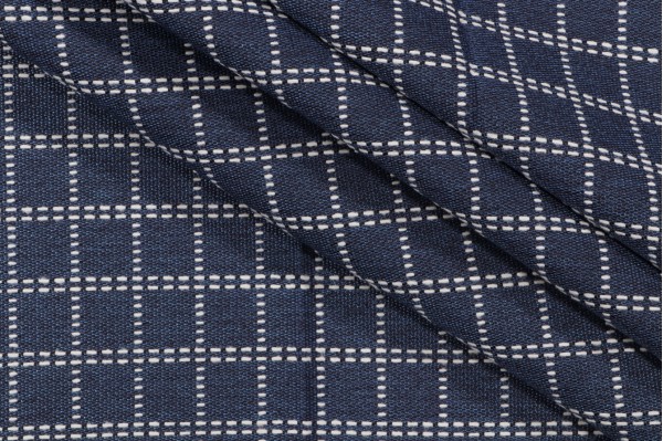 Click for 3 Yards Bella Dura Motthaven Woven Polyolefin Outdoor Fabric in Indigo Bella Dura Motthaven Woven Polyolefin Outdoor Fabric in Indigo