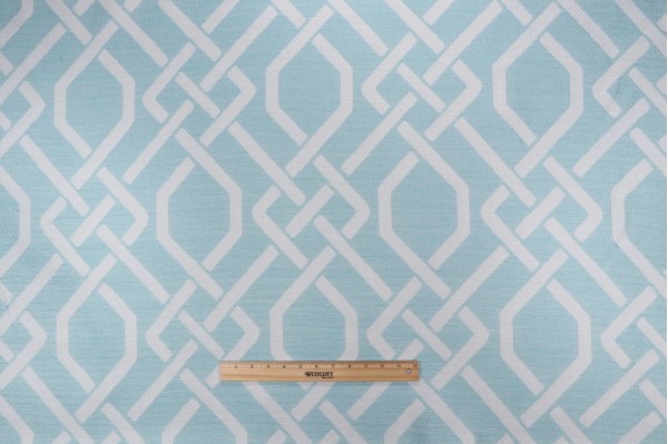Sample of Thibaut Seagate W80020 Woven Solution Dyed Acrylic Outdoor Fabric in Aquamarine 