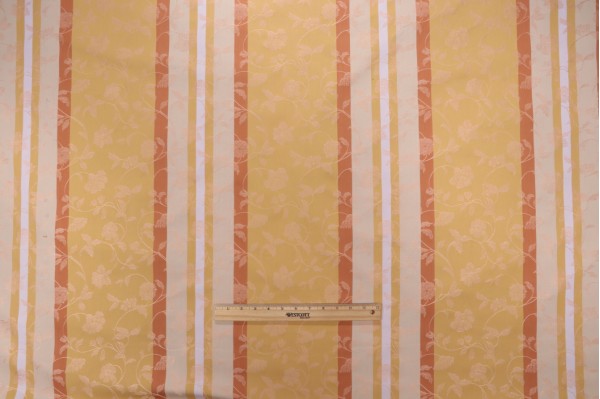 Scalamandre Damask Stripe Decorator Fabric in Yellow