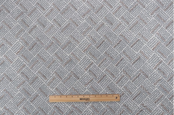 Bernard Thorp/Fonthill Plaze Printed Linen Drapery Fabric in Blue for Scalamandre