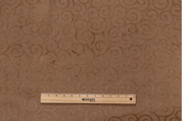 Grey Watkins Arabesque Grospoint Velvet Upholstery Fabric in Tan for Scalamandre