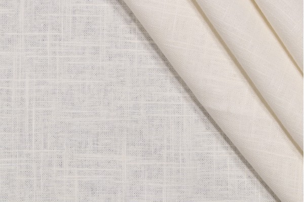 Wexford Linen Woven Decorator Fabric in Oyster