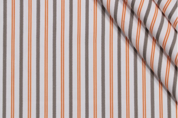 Click for Thibaut Resort Ticking W716039 Woven Cotton Decorator Fabric in Grey and Orange  Thibaut Resort Ticking W716039 Woven Cotton Decorator Fabric in Grey and Orange