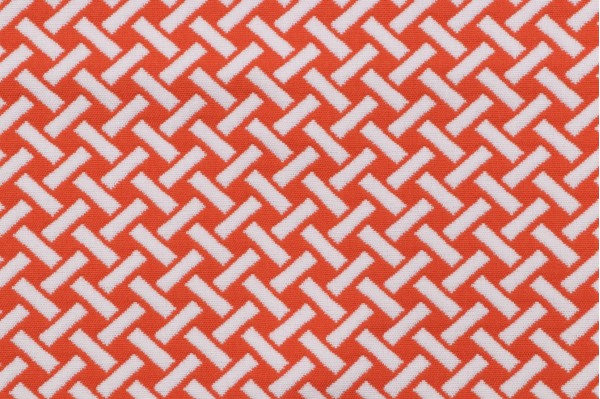 Sample of Anna French Portico W80041 Woven Solution Dyed Acrylic Outdoor Fabric in Coral for Thibaut 