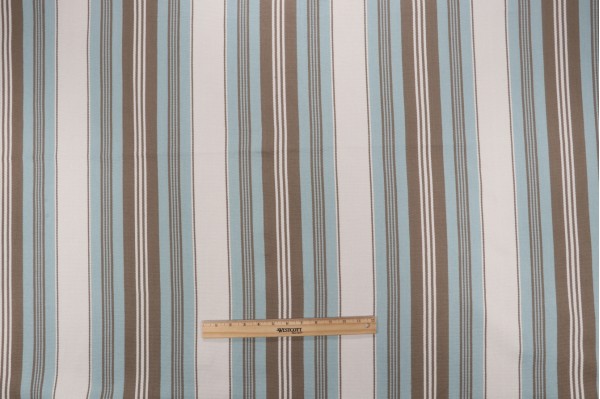 Sample of Thibaut Sheridan Stripe W80073 Woven Upholstery Fabric in Aqua 