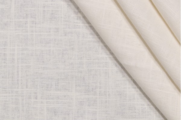 Wexford Linen Woven Decorator Fabric in Oyster