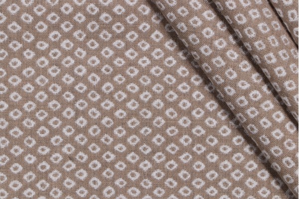 1 Yard Thibaut Shibori Dot W80031 Woven Solution Dyed Acrylic Outdoor Fabric in Linen