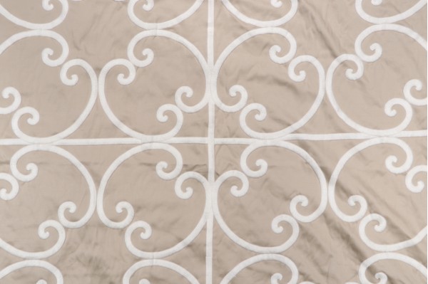 Thibaut Cernobbia W714202 Embroidered Drapery Fabric in Beige
