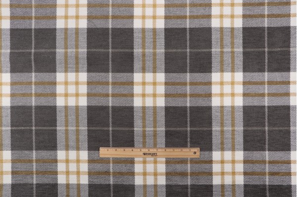 Click for 1 Yards Thibaut Percival Plaid W80079 Woven Chenille Upholstery Fabric in Charcoal/Yellow Thibaut Percival Plaid W80079 Woven Chenille Upholstery Fabric in Charcoal/Yellow