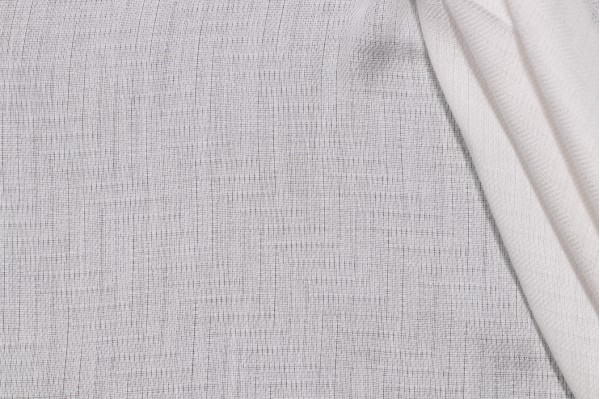 Sample of Thibaut Zephyr W80368 Semi-Sheer Drapery Weight Solution Dyed Acrylic Outdoor Fabric in White 