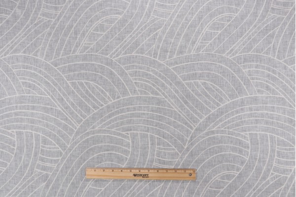 Lino Textiles Vanessa Embroidered Sheer Drapery Fabric in Ivory 
