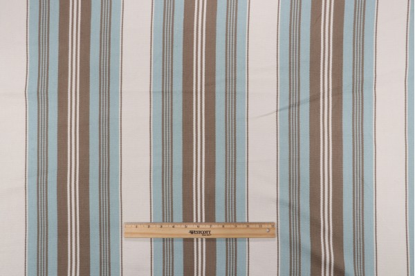 Sample of Thibaut Sheridan Stripe W80073 Woven Upholstery Fabric in Aqua 