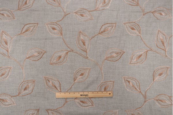 Click for 1 Yards Valiant Fabrics Riley Embroidered Drapery Fabric in Haze Valiant Fabrics Riley Embroidered Drapery Fabric in Haze