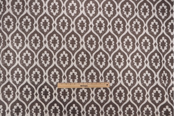 Thibaut Lucas F913044 Printed Linen Blend Drapery Fabric in Grey