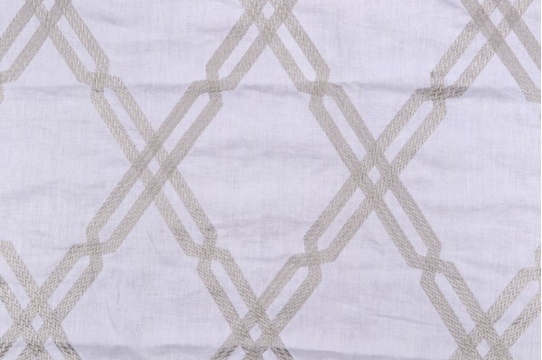 Click for 1 Yard Thibaut Fusion Trellis W736149 Embroidered Linen Drapery Fabric in Grey 1 Yard Thibaut Fusion Trellis W736149 Embroidered Linen Drapery Fabric in Grey