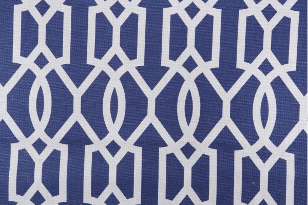 Thibaut Downing Gate F916047 Printed Linen Blend Drapery Fabric in Navy