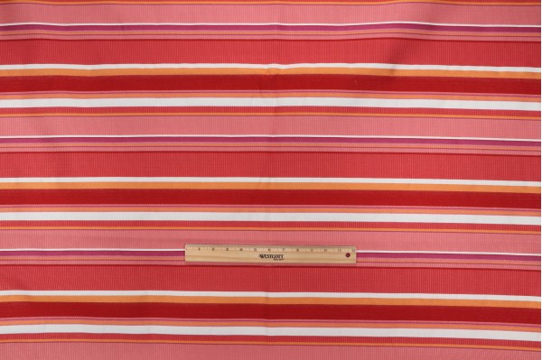 Thibaut Brighton Stripe W7996 Woven Upholstery Fabric in Red and Pink