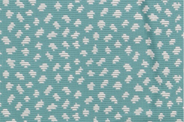 Thibaut Pongo W79627 Woven Upholstery Fabric in Turquoise and White