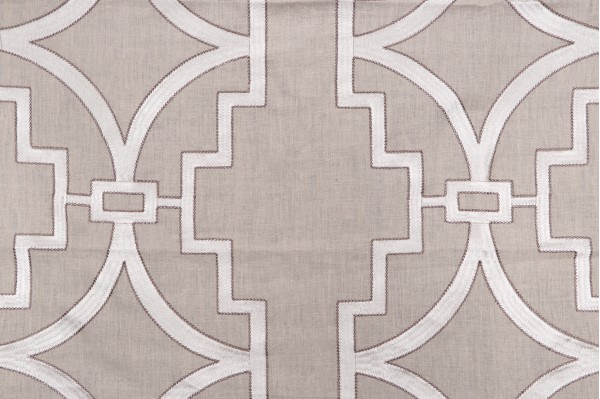 Anna French Songyue W736147 Embroidered Drapery Fabric in Natural for Thibaut