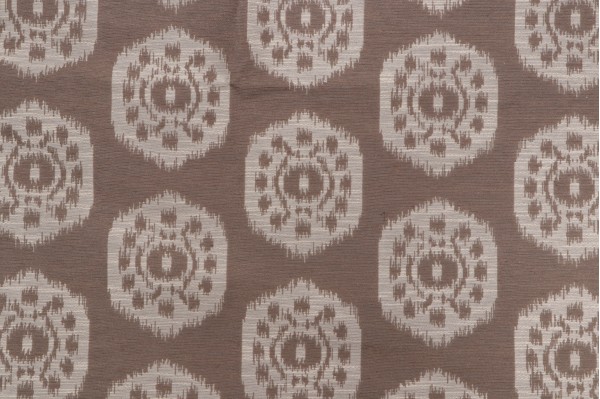 Sample of Thibaut Circle Ikat W74142 Woven Upholstery Fabric in Flax 