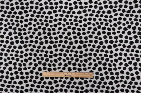Sample of Thibaut Sarah Spot W80344 Woven Solution Dyed Acrylic Outdoor Fabric in Black 