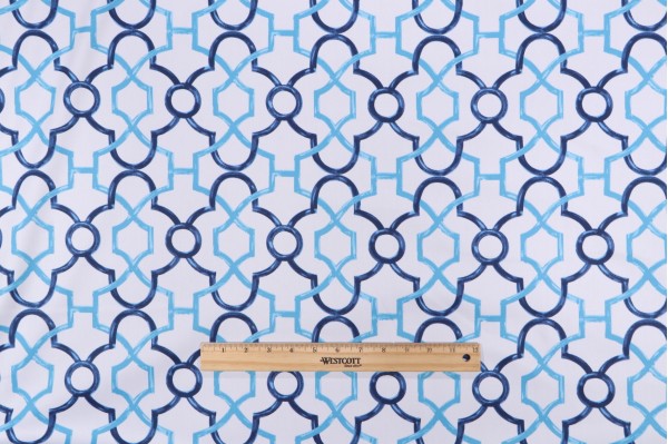 Click for 12.5 Yards Covington Integra Printed Cotton Twill Drapery Fabric in 56-Marine Covington Integra Printed Cotton Twill Drapery Fabric in 56-Marine