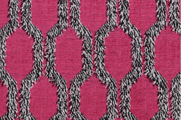 Hilary Farr Fringe Benefits Woven Chenille Upholstery Fabric in 722-Fuchsia