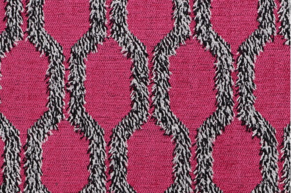 Hilary Farr Fringe Benefits Woven Chenille Upholstery Fabric in 722-Fuchsia