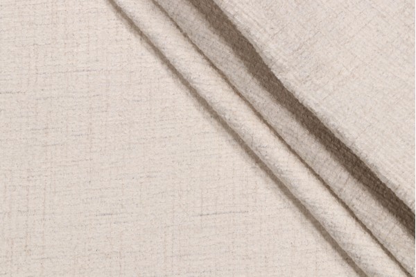 Covington Fluff Daddy Woven Felt-Backed Chenille Upholstery Fabric in 141-Cream