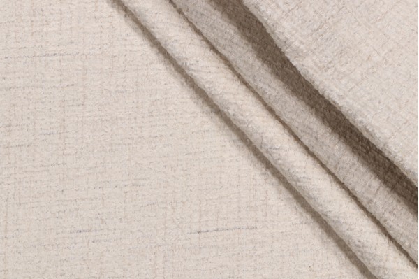 Covington Fluff Daddy Woven Felt-Backed Chenille Upholstery Fabric in 141-Cream