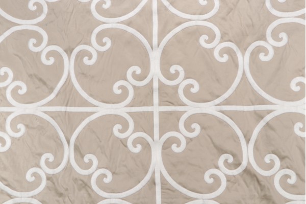 Thibaut Cernobbia W714202 Embroidered Drapery Fabric in Beige
