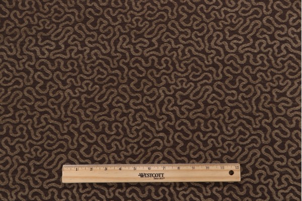 Thibaut Virtuoso W79652 Woven Chenille Upholstery Fabric in Chocolate