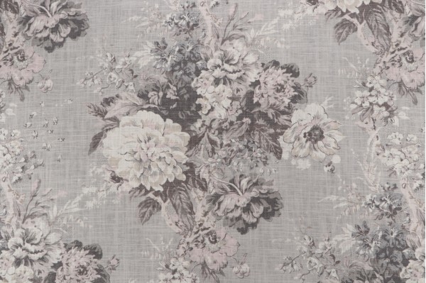Click for 9 Yards Waverly Ballad Bouquet Printed Linen Blend Drapery Fabric in Platinum Waverly Ballad Bouquet Printed Linen Blend Drapery Fabric in Platinum