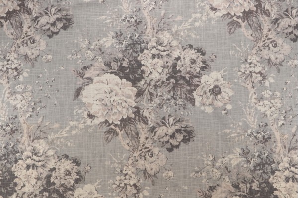 Click for 5 Yards Waverly Ballad Bouquet Printed Linen Blend Drapery Fabric in Platinum Waverly Ballad Bouquet Printed Linen Blend Drapery Fabric in Platinum