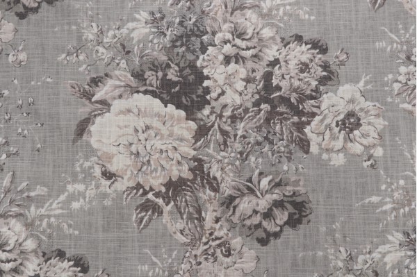 Click for 12 Yards Waverly Ballad Bouquet Printed Linen Blend Drapery Fabric in Platinum Waverly Ballad Bouquet Printed Linen Blend Drapery Fabric in Platinum