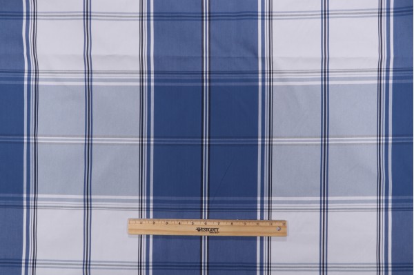 Thibaut New England Plaid W724308 Woven Decorator Fabric in Navy 