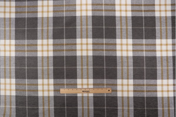 Click for Thibaut Percival Plaid W80079 Woven Chenille Upholstery Fabric in Charcoal/Yellow  Thibaut Percival Plaid W80079 Woven Chenille Upholstery Fabric in Charcoal/Yellow