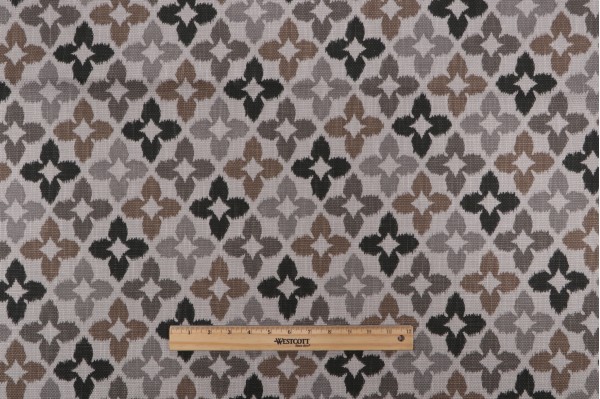 Sample of Thibaut Novia F964126 Printed Cotton Drapery Fabric in Grey 