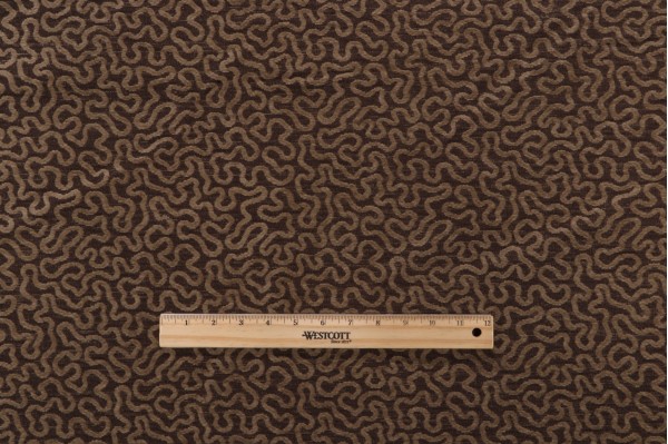 Thibaut Virtuoso W79652 Woven Chenille Upholstery Fabric in Chocolate 