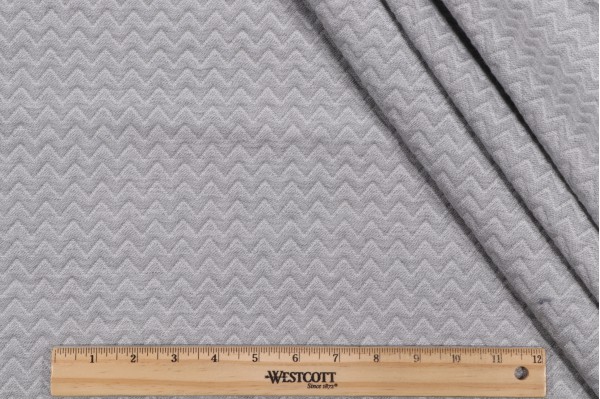 Sample of Thibaut Sashay W80366 Woven Solution Dyed Acrylic Matelasse Outdoor Fabric in Heather Grey 
