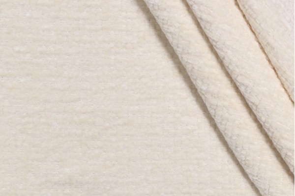 Sample of P Kaufmann Adelphi Performance Chenille Upholstery Fabric in Oyster 