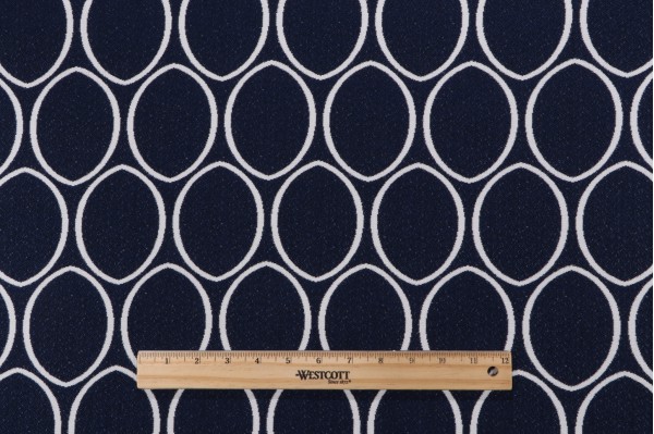 Thibaut Ellipse W80320 Woven Solution Dyed Acrylic Outdoor Fabric in Navy