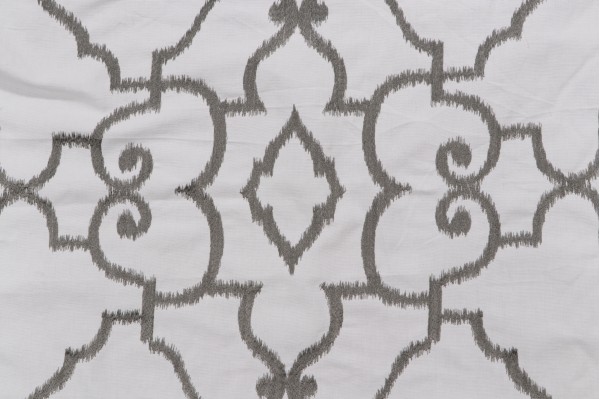 Click for 8.63 Yards Thibaut Ogden W714213 Embroidered Cotton Drapery Fabric in Dark Grey Thibaut Ogden W714213 Embroidered Cotton Drapery Fabric in Dark Grey