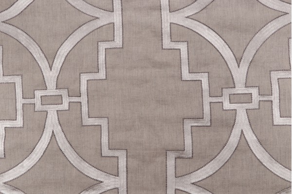 Anna French Songyue W736147 Embroidered Drapery Fabric in Natural for Thibaut