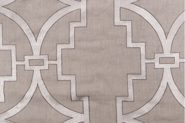 Anna French Songyue W736147 Embroidered Drapery Fabric in Natural for Thibaut