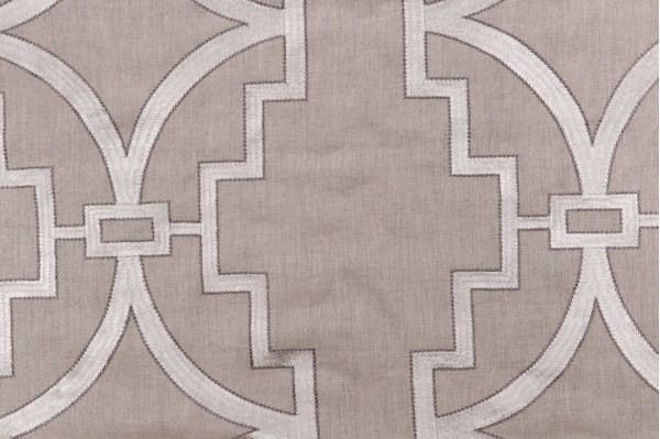 Anna French Songyue W736147 Embroidered Drapery Fabric in Natural for Thibaut