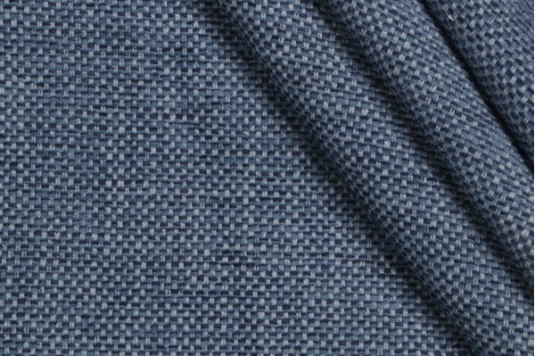 Inside/Out Performance Sachin Woven Chenille Upholstery Fabric in Indigo for Materialworks