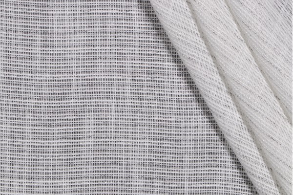 Heritage House Fabrics Benz Sheer Drapery Fabric in Snow